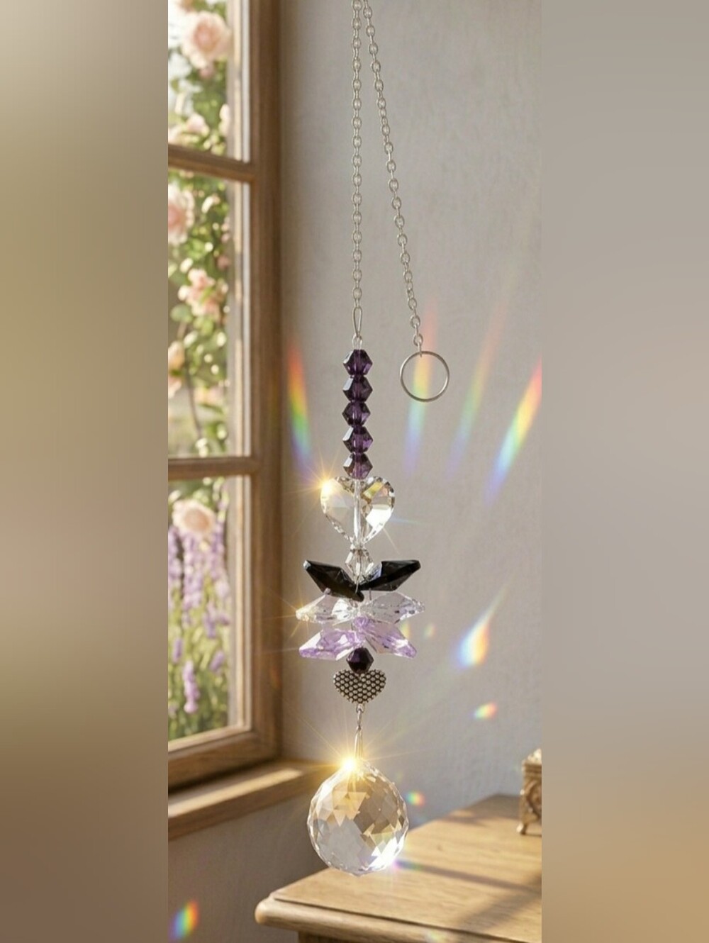 Amethyst Crystal Suncatcher